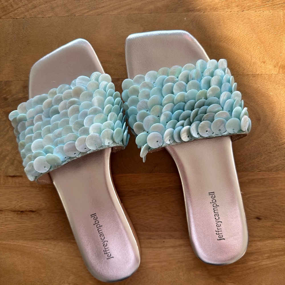 Jeffrey Campbell Women's Sandals - Silver and Light Blue